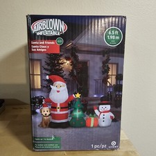 Lighted Yard Inflatable Santa