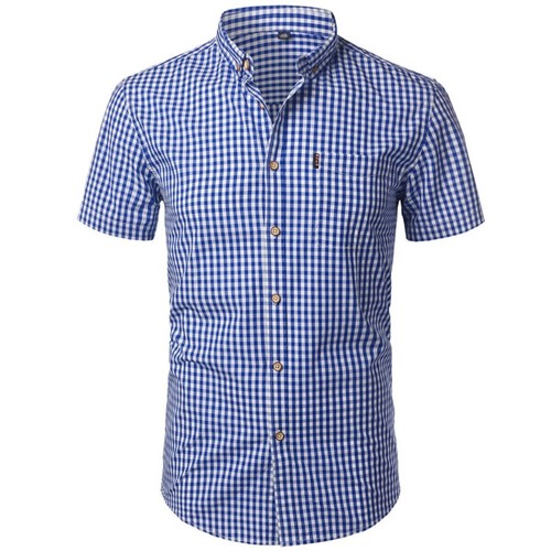 Mens short sleeve plaid - short,