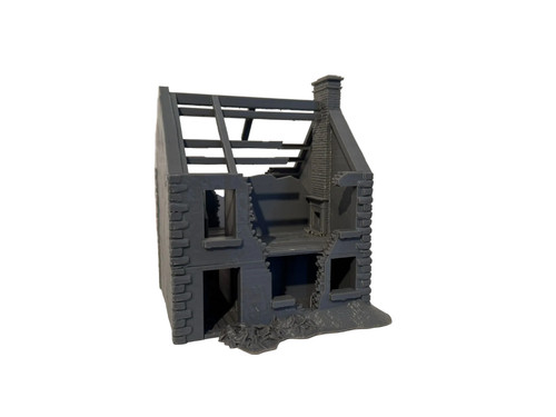 28mm ruined rubble house - 28mm,