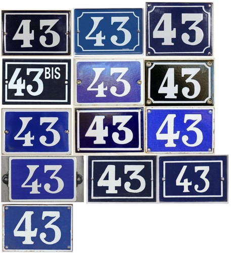 Old blue french - house, number
