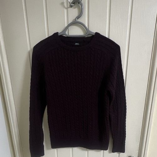 Next men burgundy - men's, knit