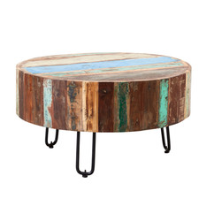 Drum Coffee Table Solid Wood