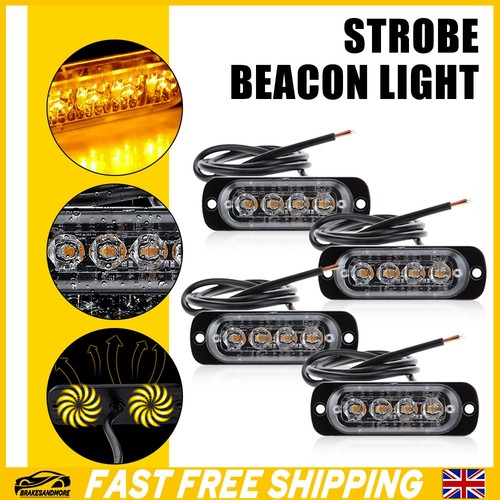 Led amber recovery strobe - 4x,