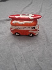 ceramic camper van surf  bus money box. very good condition