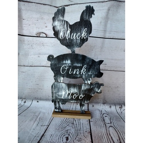 Farmhouse decor handmade cow