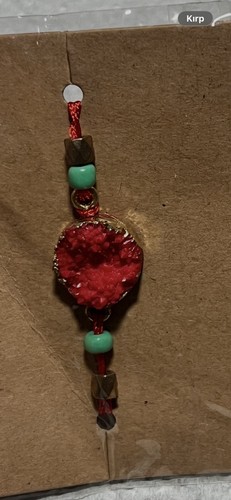 Women red stone bracelet - women's,