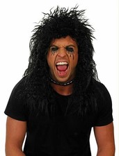 Men long black glam - glam, rocker