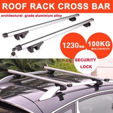 120cm Lockable Aluminium Car Roof Rack Rail Bars for Cars with Roof Rails Raised
