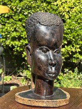Hand carved wooden bust - wooden,
