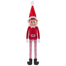 Christmas Long Leg White Skin Colour Elf With Vinyl Face 30cm