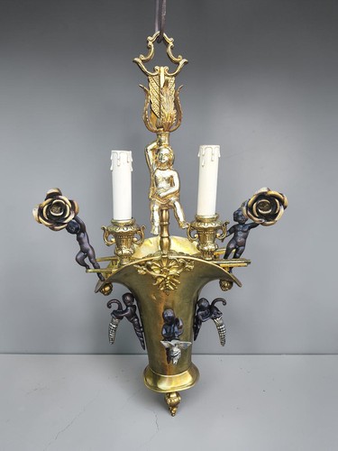 Vintage brass putti - brass, cherub