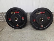 2 x 20kg BodyMax Rubber Olympic Weight Plates