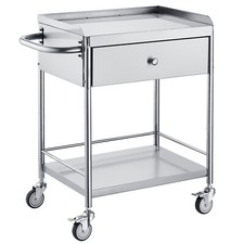 2-Tier Medical Trolley Steel