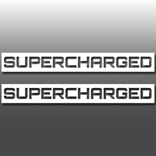 2x Mini Cooper S Supercharged Badge Car Vinyl Decal Sticker | R53 | GP | BMW JCW