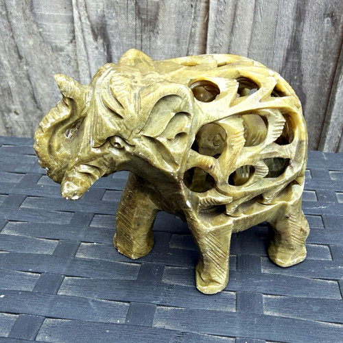 Vintage hand carved soapstone - vintage,