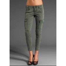 J BRAND Vintage Olive Houlihan Cargo Ankle Zip Low Rise Jeans Pants Green 25