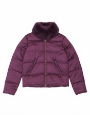 BLUMARINE Womens Oversized Padded Jacket IT 38 XS Purple Polyamide CX10