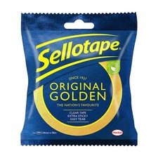 Sellotape Original Golden 24mm x 50m Multi-Purpose Clear Sticky Tape Home Office