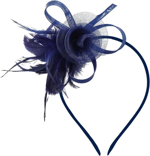 Navy blue fascinator head - head, band