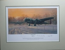 Limited Edition Aviation Mntd Print A Winters Dawn-Philip West with Signatures