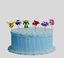 12 X Aeroplane Cupcake Picks Super Wings Cake Toppers Birthday Party Decoration