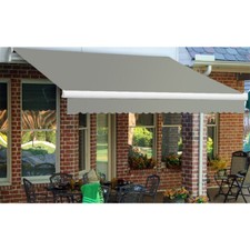 Anti-UV Retractable Patio Awning Manual Garden Canopy Outdoor Sun Shade Shelter