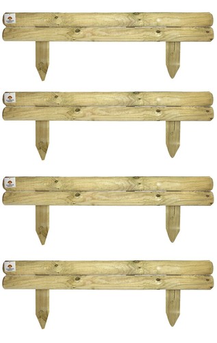 Horizontal wooden log panel - horizontal,