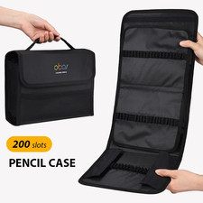 48/72/120/150/200 Holes Colored Pencil Case Large Capacity Storage Bag Holder UK