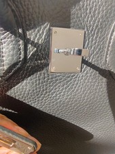 Black Real Leather Tote Bag