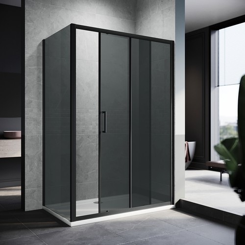 Shower enclosure and tray - and,