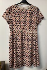 Dickins And Jones Fully Lined Dress With Geometric Print 18 Excellent Condition