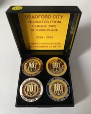 BRADFORD CITY FC AFC Badge Football Club LIMITED EDITION PROMOTION BOX SET Pin