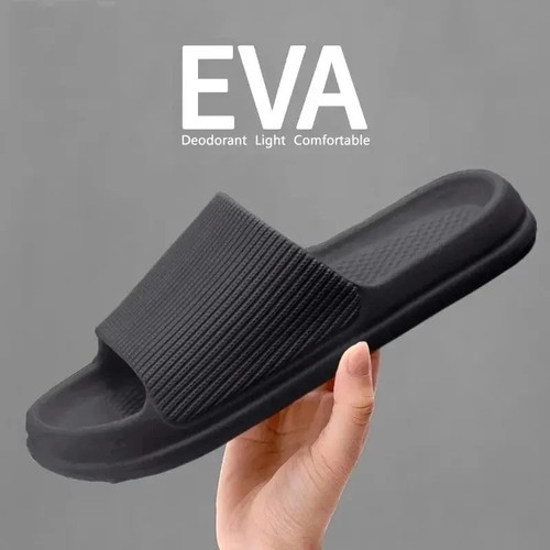 Black massage slippers - slippers, unisex