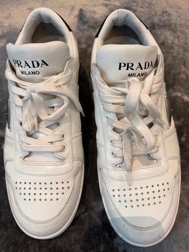 Prada downtown white leather - white,