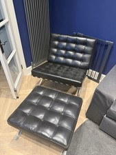 Barcelona Black Leather Chair