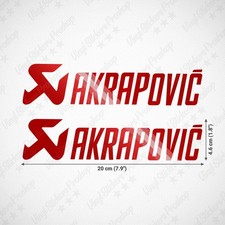 2 stickers AKRAPOVIC 8" Glossy