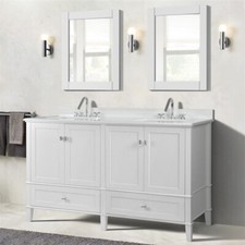 Double Vanity w/ Solid Wood