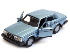 1986 Volvo 240 GL Swedish Classic Car Model Silver Diecast 1:34-1:39 Scale Welly