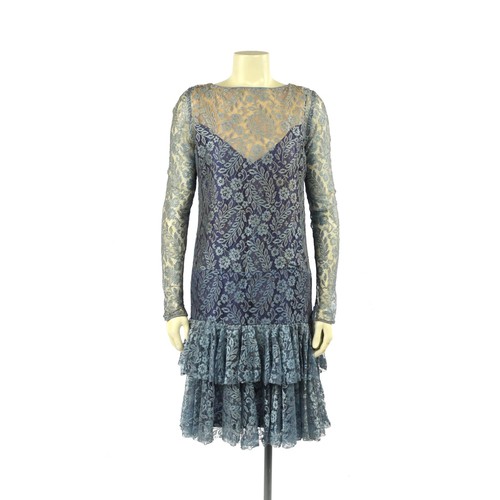 Vintage 20s sheer - sheer, blue