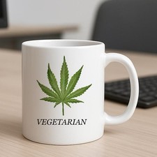 Funny vegetarian mug cannabis - funny,