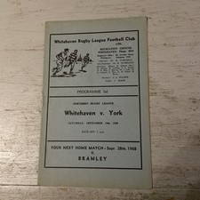 1968 WHITEHAVEN V YORK 68/69