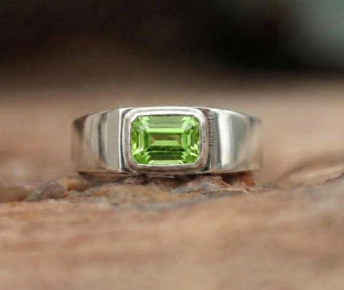Solid 925 silver green peridot - 925,