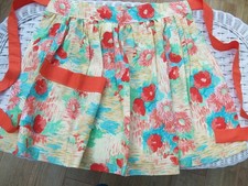 Handmade Apron, Vintage Style. Waist Apron/Pinny with pocket