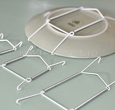 Wire Plate Hangers White Wall Hanging Flexible Spring Display Art Decoration