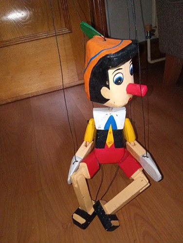 Pinnochio wooden string puppet - pinnochio,
