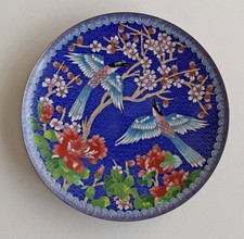 Two Chinese Cloisonne Plates
