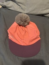 Papaya Lemieux Hat Silk Good Used Condition with Pom Pom One Size