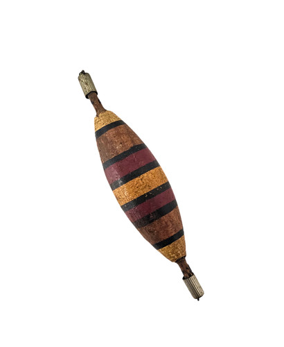 Antique painted wood fishing - painted,