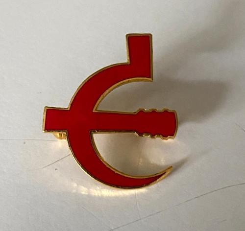 Vintage hammer sickle pin - sickle,