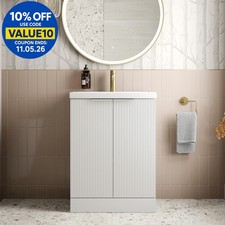 Bathroom vanity unit fluted - bathroom,